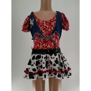 Dance Costume Gallery 15807 Small Child Red Skirt Jazz Sequin Western Cowgirl